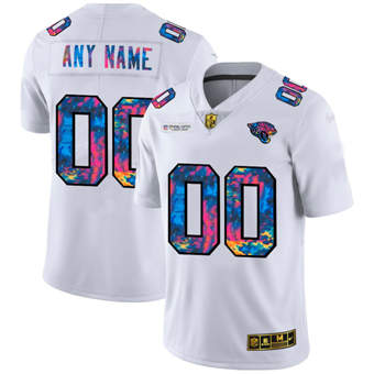 Men's Jacksonville Jaguars 2020 Customize White Crucial Catch Limited Stitched Jersey